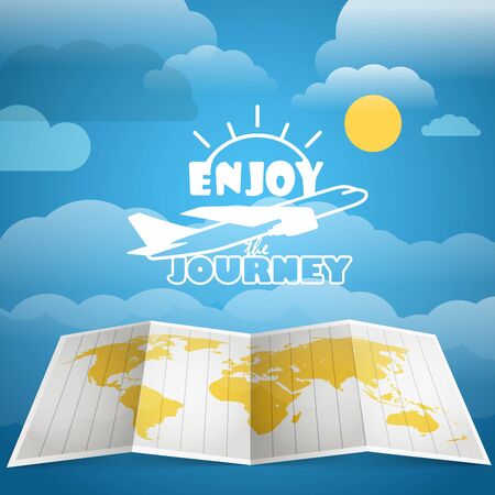 Vacation concept. Injoy a journeyのイラスト素材
