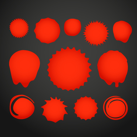 Different color ink blots. Template for a textのイラスト素材