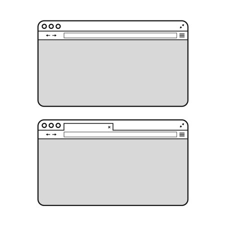 Opened browser window mockup. Past your content into it
