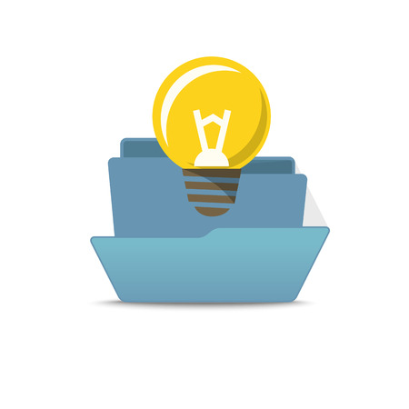 Computer interface folder vector illustration. Open folder isolated on white. Find 
filesのイラスト素材