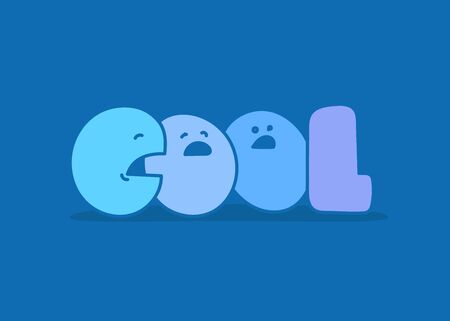 Color letters vector illustration. Cool conceptのイラスト素材