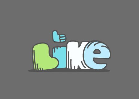 Color letters vector illustrationのイラスト素材