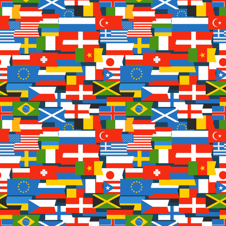 Different color flags seamless patternのイラスト素材