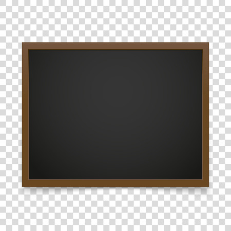 Vector blackboard frame isolated on transparent background. Vector illustrationのイラスト素材