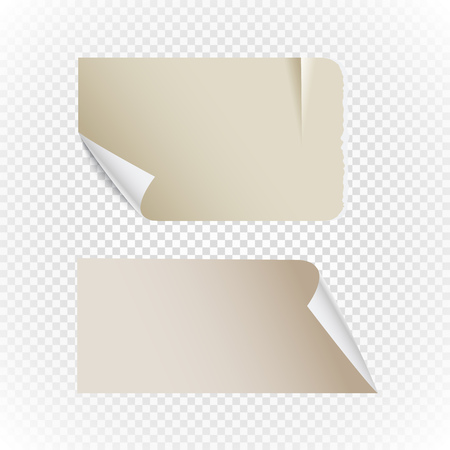 Collectionn of vintage paper isolated on transparent backgroundのイラスト素材