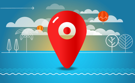 Travel vector illustration. Travel destination conceptのイラスト素材