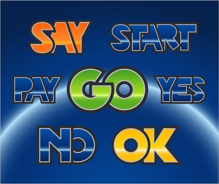 Different color words. Vector illustrationのイラスト素材