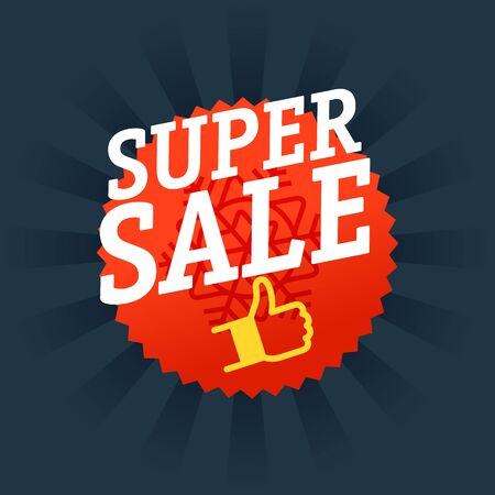 Super sale shopping tag vector illustrationのイラスト素材