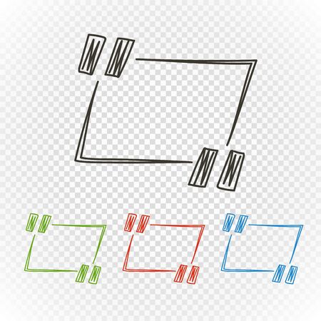 Hand-drawn quote layout. Design elementsのイラスト素材