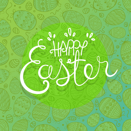 Happy Easter card with logo. Happy Easter conceptのイラスト素材