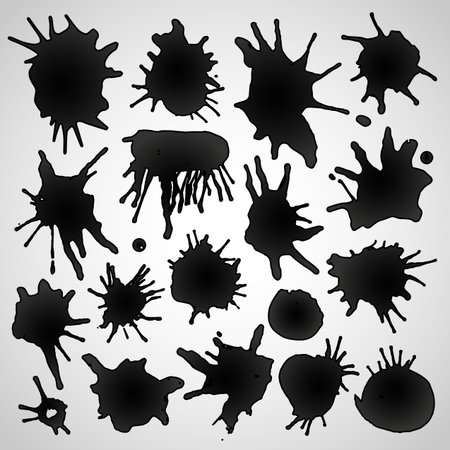 Different ink elements vector collectionのイラスト素材