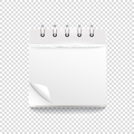 Paper calendar template on transparent. Vector mockupのイラスト素材