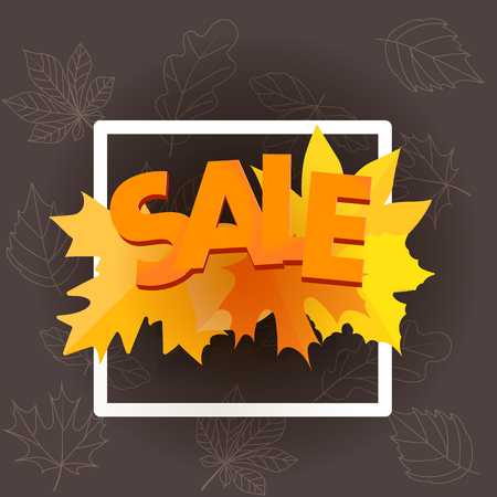 Autumn sale card templateのイラスト素材