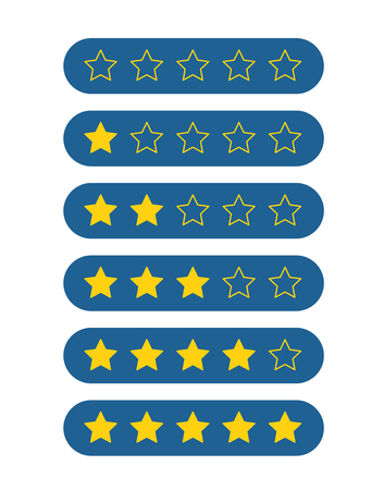 Different star icons vector setのイラスト素材