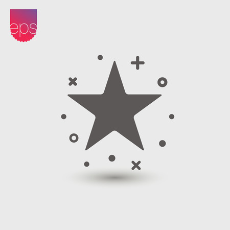 Star simple Vector Icon. Vector emblem isolated on grey background. Vector pictogramのイラスト素材