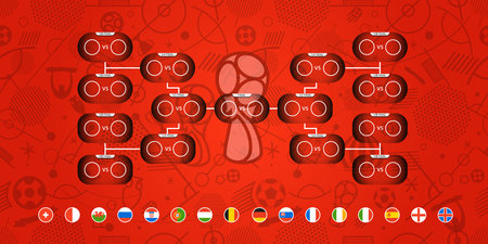 Football tournament scheme. Football infographic template Vector illustration.のイラスト素材