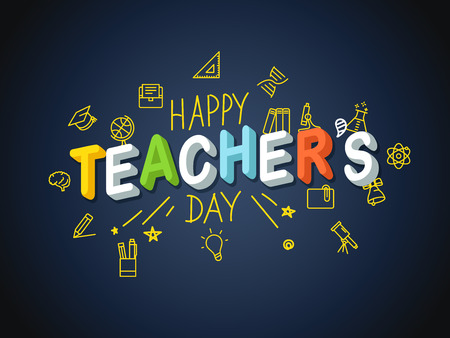 Happy Teachers Day. Vector illustrationのイラスト素材