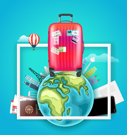 Go travel concept. Vector illustrationのイラスト素材