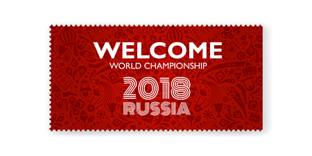 Welcome championship 2018. Vector ticketのイラスト素材