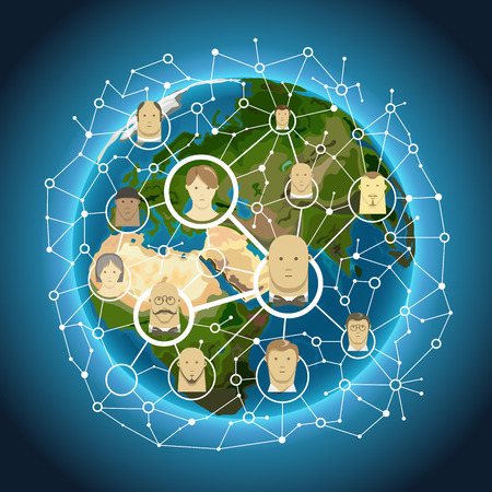 Social media network vector illustrationのイラスト素材
