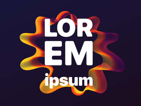 Abstract vibrant banner. Template for a content. Lorem ipsumのイラスト素材