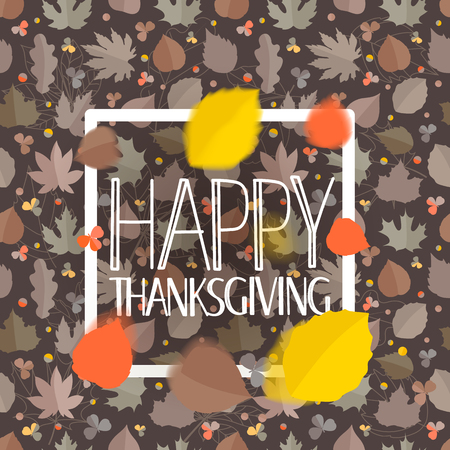 Happy Thanksgiving greeting card. Vector illustrationのイラスト素材