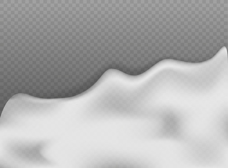 Transparent scene with foam effect. Vector objects isolated on transparent backgroundのイラスト素材