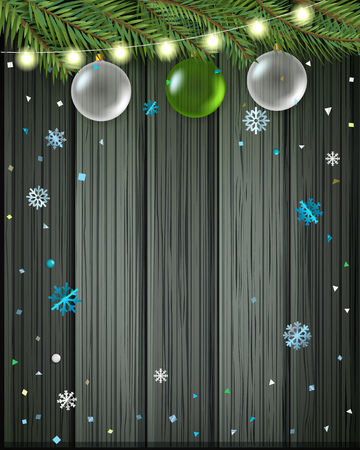 Merry Christmas and Happy New Year greeting card. TemplatÑ for your wishesのイラスト素材