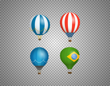 Balloons isolated on transparent background. Layered and detailed illustrationのイラスト素材