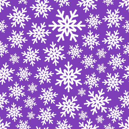 White snowflakes on gradient background. Vector seamless patternのイラスト素材