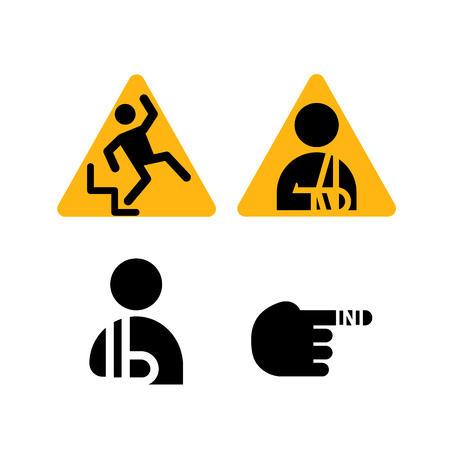 Injury sign. Vector illustrationのイラスト素材