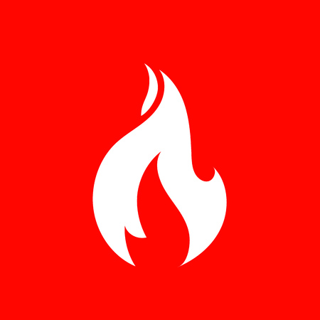 Burning flame vector templateのイラスト素材