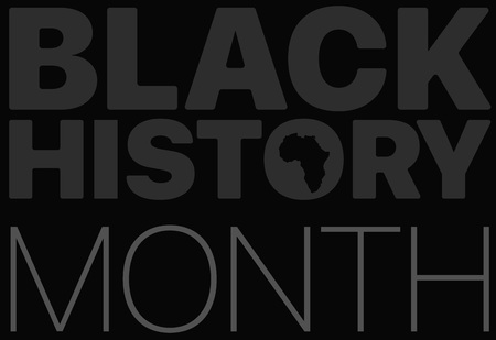 Black History Month with the Africa continent silhouette. Vector illustrationのイラスト素材