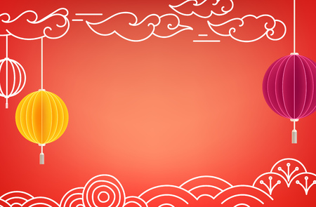 Chinese style vector greeting card templateのイラスト素材
