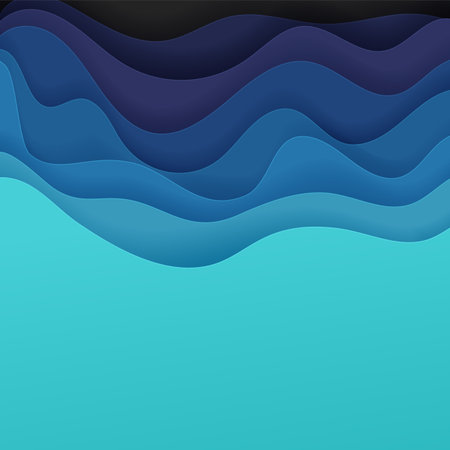 Abstract vector background of color waves