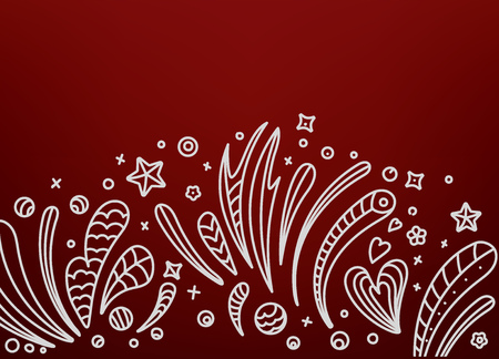 Party flyer frame template. Linear abstract fireworks. Template for a textのイラスト素材