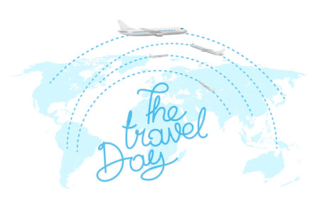 Touristic concept. The Travel Day inscriptionのイラスト素材
