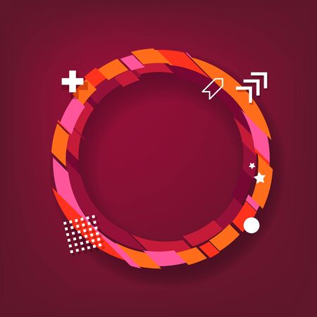 Empty red frame. Vector bannerのイラスト素材