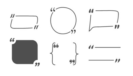 Different quote frames vector clipart. Empty frames for a message&#xD;&#xA;のイラスト素材