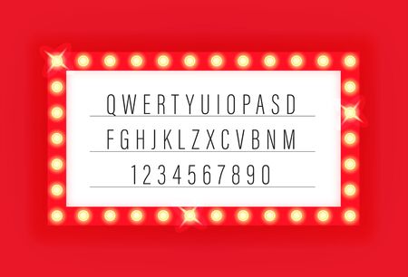 Illuminated retro cinema frame vector template for a text
のイラスト素材