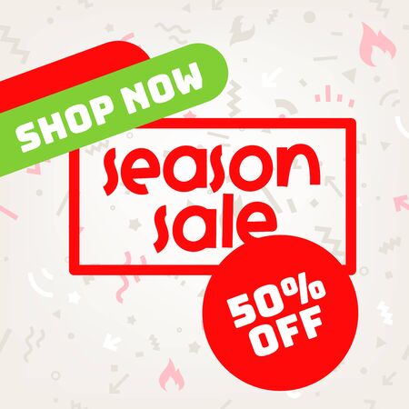 Super sale abstract vector banner. Retro style advertising bannerのイラスト素材