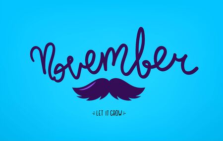 November. Let it grow vector cardのイラスト素材