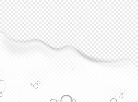 White foam on transparent background vector illustrationのイラスト素材