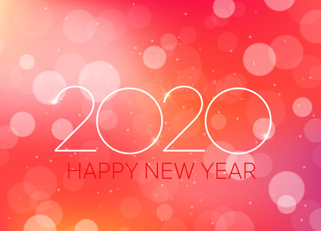 Happy new 2020 year vector greeting cardのイラスト素材