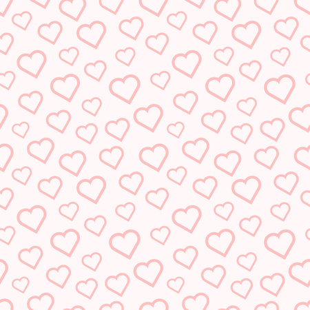 Valentines Day seamless vector pattern with hearts 