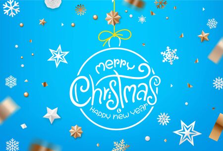 Holiday greeting card vector templateのイラスト素材