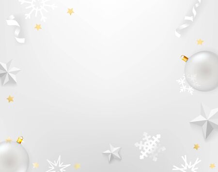 White background with white accessories. Top view vector illustrationのイラスト素材