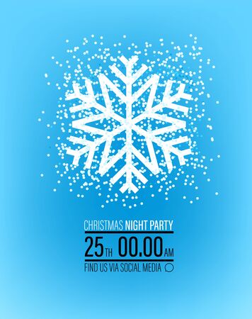 Christmas night party invitation vector layout&#xD;&#xA;のイラスト素材