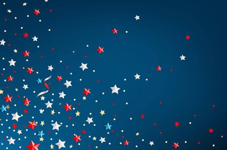 Presidents day greeting card with color starsのイラスト素材