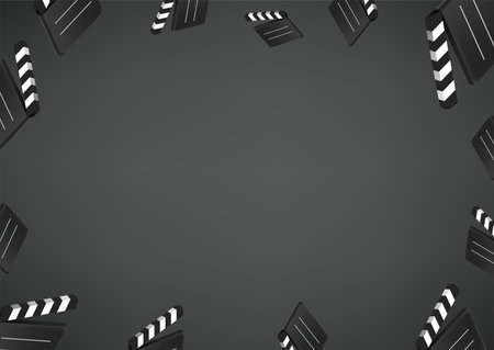 Cinema wallpaper. Social media message vector background. Copy space for a textのイラスト素材